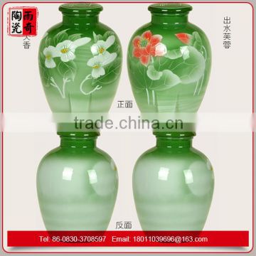 cheap price green ceramic pot for liquor