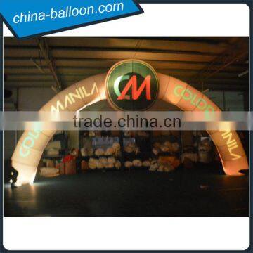 inflatable lighting archway/ Customized logo printing advertising inflatable arch