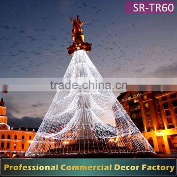 Customize 5m 6m 8m 9m 12m 15m outdoor large giant LED christmas tree for Christmas decoration
