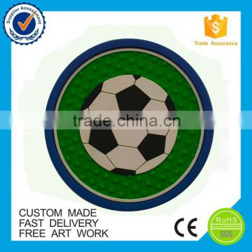 good quality word cup football silicone beer coaster