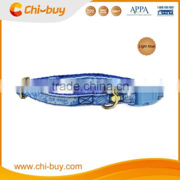 Neck Size 25~40cm Sea Turtle Print Nylon Dog Collar Pet Collar Blue Color, Free Shipping on 49usd order