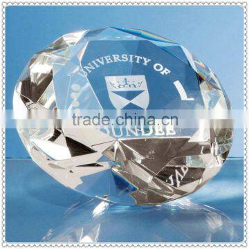 Clear Engraved Crystal Diamond Paperweight For Crystal Gifts