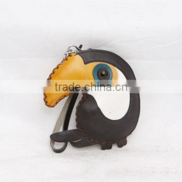 Handmade Leather Large Toucan Coin Purse