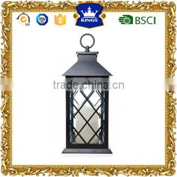 Hot selling black Plastic Diamond Flameless Led Candle Lantern