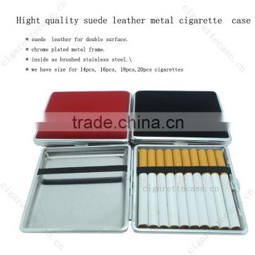 2014 high quality suede leather cigarette case