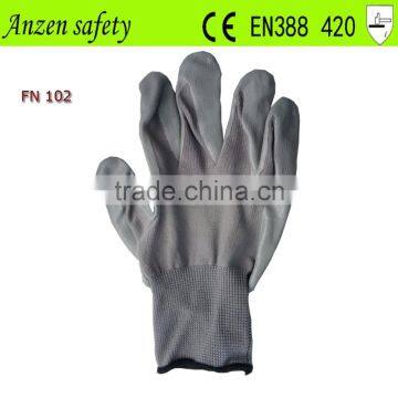 cheap grey foam nitrile hand glove with nylon liner