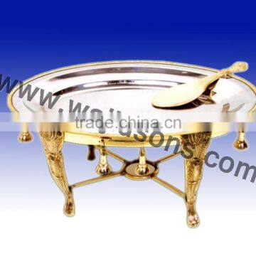 new resturant used chafing dish for sale | brass plated handmade chafing dish | home used chafing dish