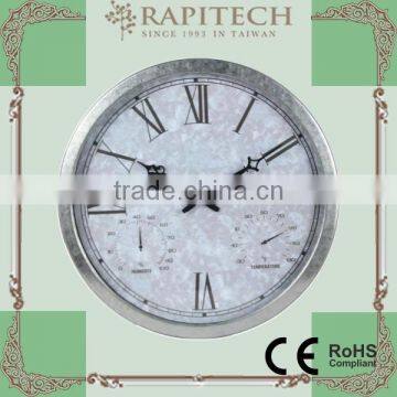 16 inch 3 In 1 Farm Metal Clock Outdoor Clock Garden Clock