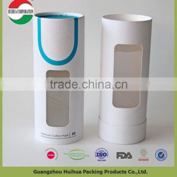 Round paper tube with hight quality clean window cosmetic paper tube