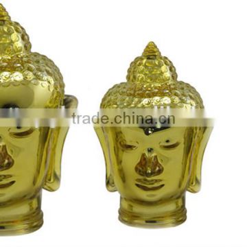 golden glass buddha with electroplating