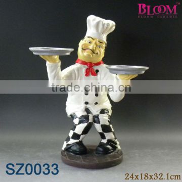 Wholesale resin chef figurines decoration