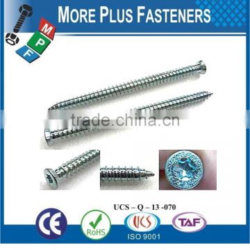 Made In Taiwan Special Cylinder Flat Head Concrete Screw Indent Hexagon Flange Screw Truss Head Torx Drive Concrete Screw