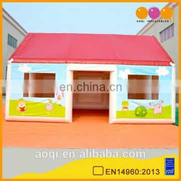 AOQI top quality lovely house shaped inflatable tent/folding tent for sale