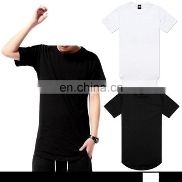 round bottom extended t shirts / terry elongated t shirts-Elongated T ...