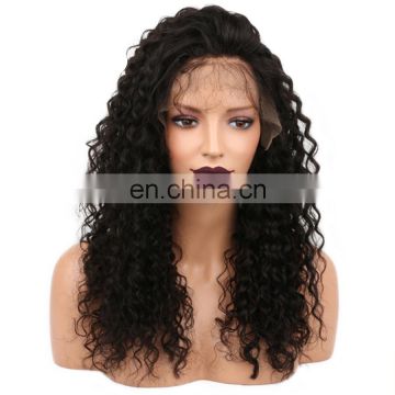 Peruvian lace front wigs kinky curl human hair lace wig