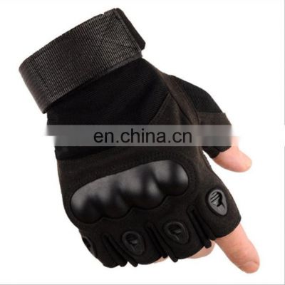 Tactical half-finger gloves cycling sports fitness mountaineering training skid resistant wear resistant hard  gloves