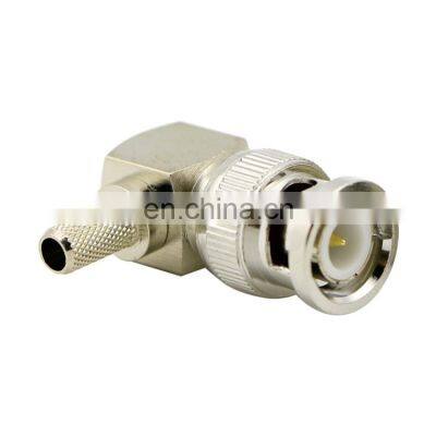 RF Coaxial Connector BNC-C-JW BNC Male Angled Connector, BNC Connector for RG58/RG142 Cable