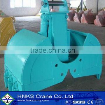 clamshell grab bucket of crane for grasp material