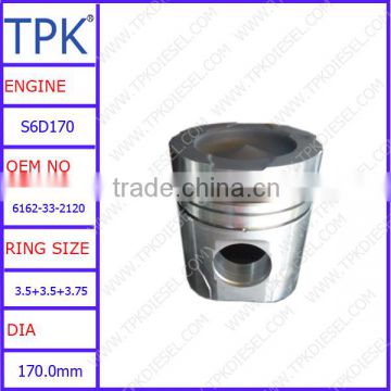 S6D170 Engine Piston, S6D170-1 piston kit, 6162-33-2120