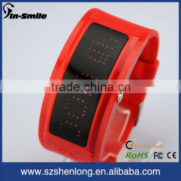 led watch, silicone led watch,stainless steel back led watch