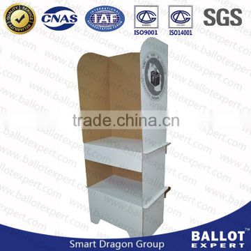 hot selling double deck foldable corrugate voting display booth
