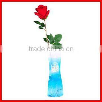 Clear plastic foldable vase for gift ,promotion and decoration
