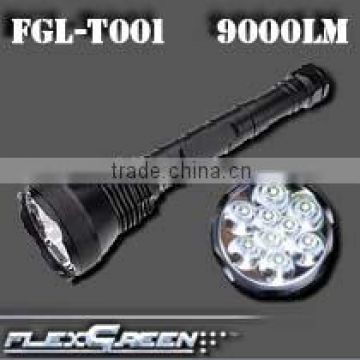 Flexgreen 10000lm high bright 9 XML T6 led flashlight