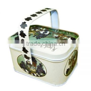 Wholesale Premium Quality Home Sewing Tin Box With Handle