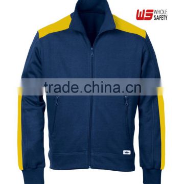 Lightweight, water repellent and wind resistant soft shell fleece jacket with HI-VIS labor safety clothing
