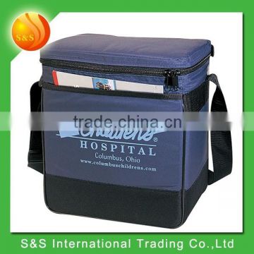 polyester inuslated 12 pack cooler bag with front pocket