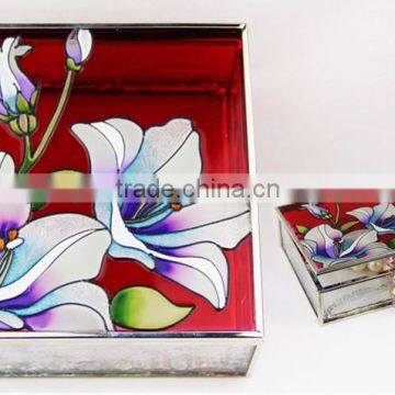 hand painting glass jewelry box,wholesale jewelry boxes custom jewelry boxes