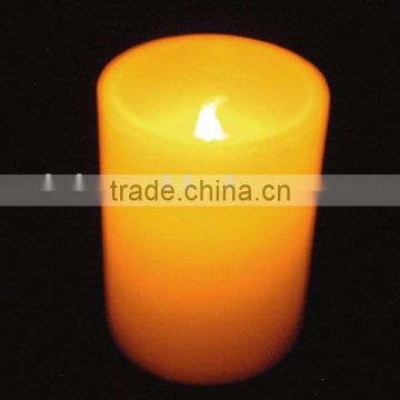 battery operated LED candle/Real Wax LED Round Pillar Candle