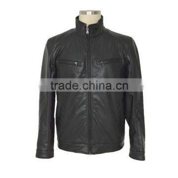 Fashion outdoor sport entleman varsity softshell down leather jacket