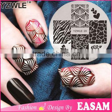 YZW nail plate,fashion custom nail stamping plates welcome YIWU factory                        
                                                                                Supplier's Choice