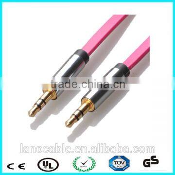 3.5mm male plug to male plug flat aux cord