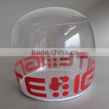 transparent round inflatable cap strecther, portable inflatable cap hanger for promotion