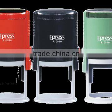 High Quality Epress Round 40mm Fast Rubber Plastic Office Use Self-inking Stamp