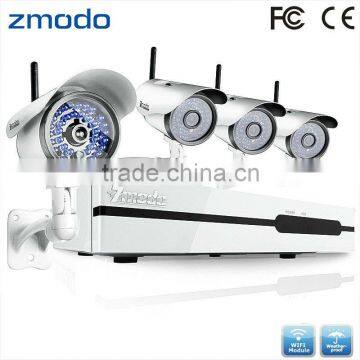 Zmodo 4CH NVR Wifi IP Outdoor Camera System Wireless