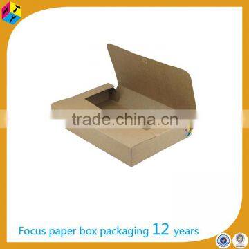 Custom brown kraft paper packaging t-shirt box size