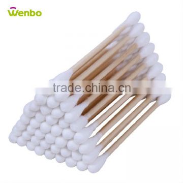 wooden clean cotton buds in ear