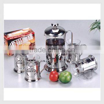 stainless steel france press coffee maker set