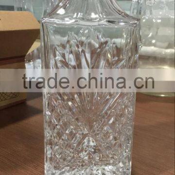 Hotsale Alcohol Bottle Liquor Bottle Square Glass Wine Bottle 750ml