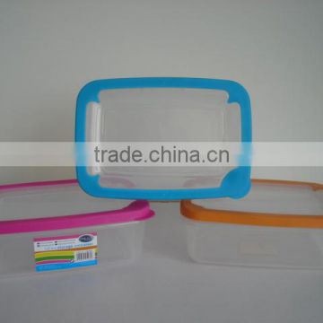 Plastic food storage container TPR seal Rect. 1.6L #TG-12406