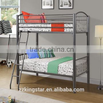 School fruniture 2 layer steel bunk bed frame space saving metal bunk bed