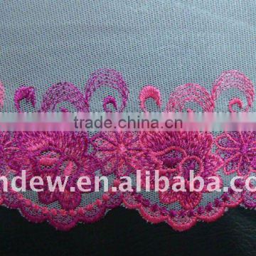 Nylon mesh embriodery lace