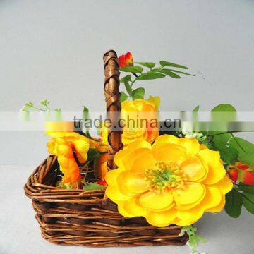 HOT 100%Handmade Natural wood hanging flower basket