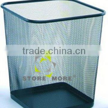 Wooden Colorful Mesh Trash Can Holder