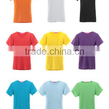 2016 casual women shirt free size short sleeve spandex tshirt OEM/ODM service plain dyed elastic t shirts