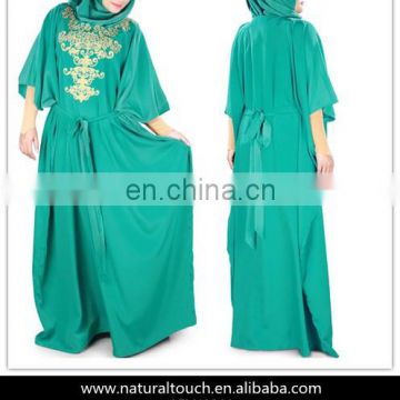 Modern Muslim Dress Wear Embroidered Abaya For Women (16051001)
