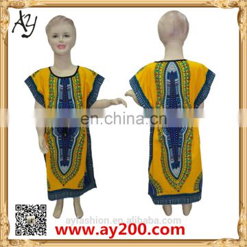 Wholesale Beautiful african Printing dashiki kids african causal dress for children